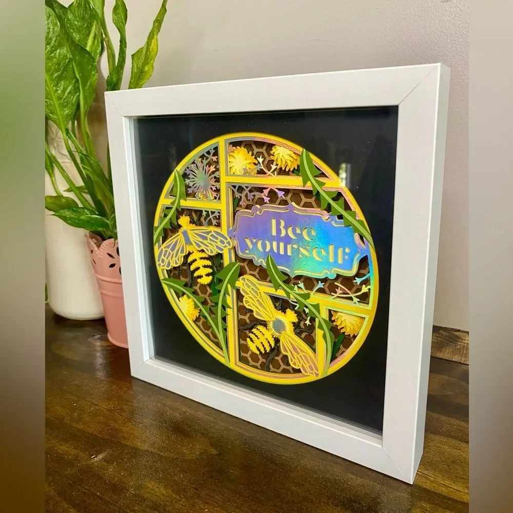 3D Bee Yourself Shadowbox